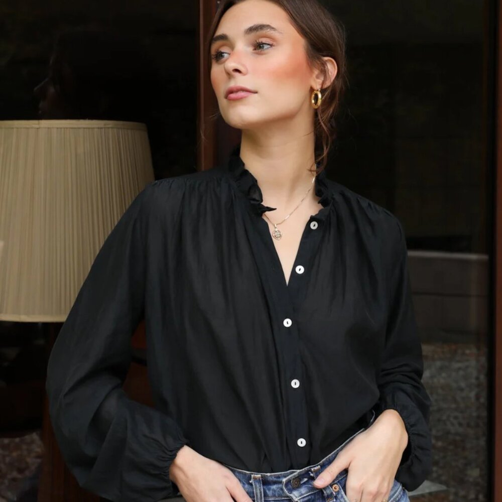 Mille Francesa Top in Black XXS